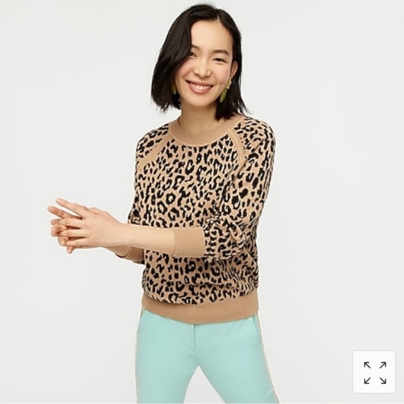 TRENDING! J.Crew Leopard Print Sweater, size XS. Great Condition! - Picture 3 of 6